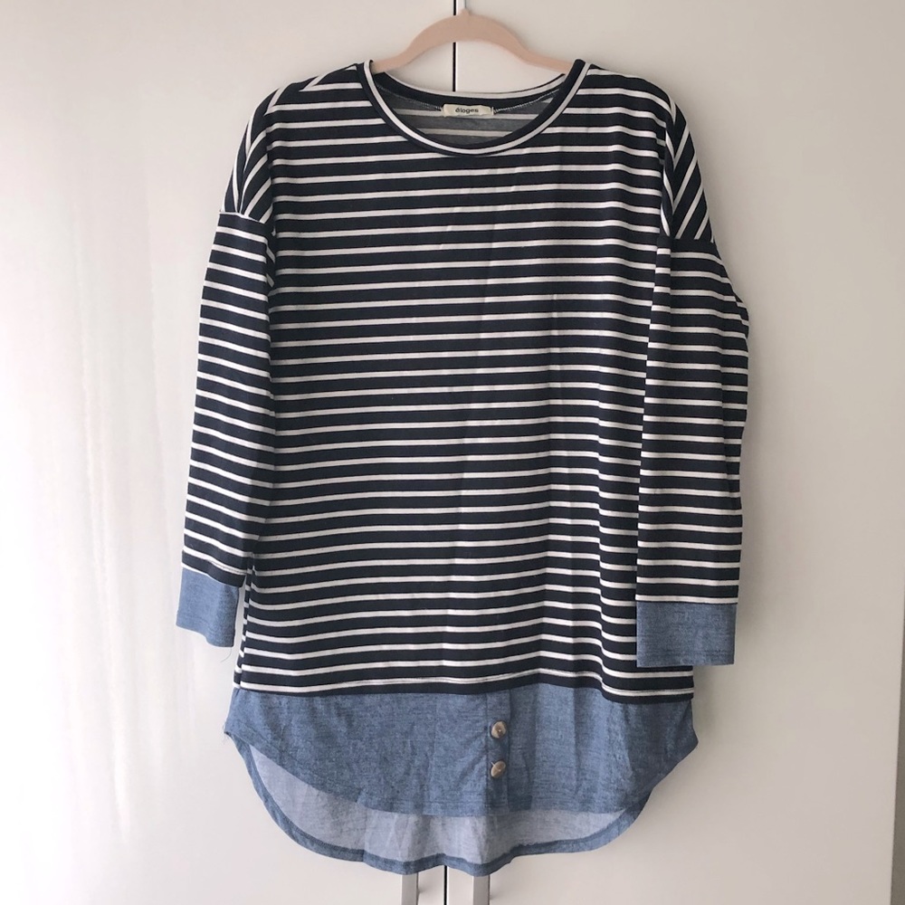 Eloges Striped Tunic top